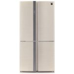 Side by side Sharp SJFP810VBE, Ioni Plasmacluster, 605 l, Clasa A+, H 183 cm, Bej